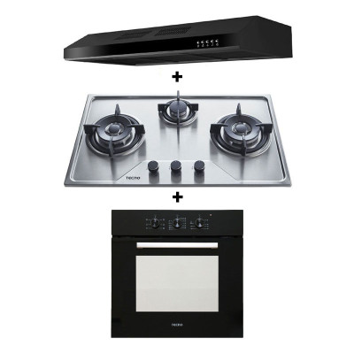 TECNO GAS RANGE PACKAGE TS7633TRSV+TCH901+TBO630
