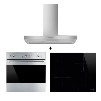 SMEG GAS RANGE PACKAGE SI2641DUK+KBT900XE+SF6381X