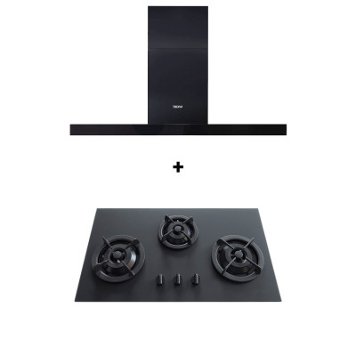 TECNO GAS RANGE PACKAGE T333TGSV-BK+KA2238-BK