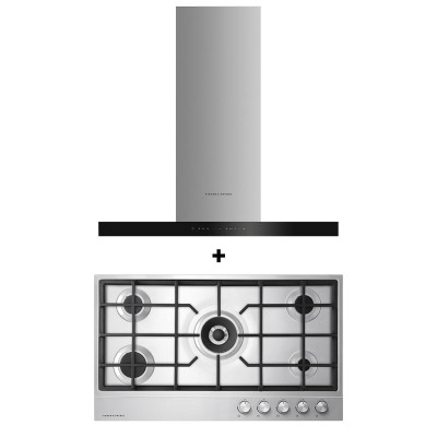 FISHER & PAYKEL GAS RANGE PACKAGE CG905DLPX1+HC90DCXB4