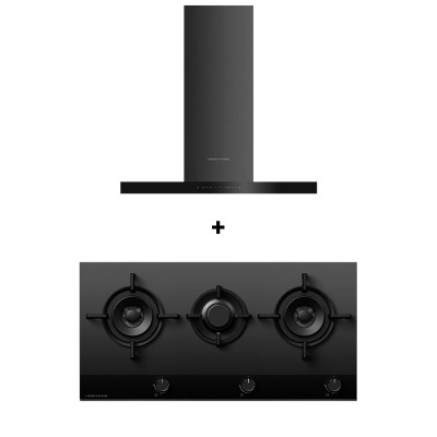 FISHER & PAYKEL GAS RANGE PACKAGE CG903DTGGB4+HC90DCBB4