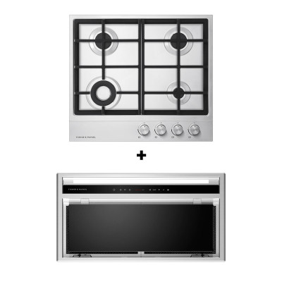 FISHER & PAYKEL GAS RANGE PACKAGE CG604DTGX1+HP60IDCHX4