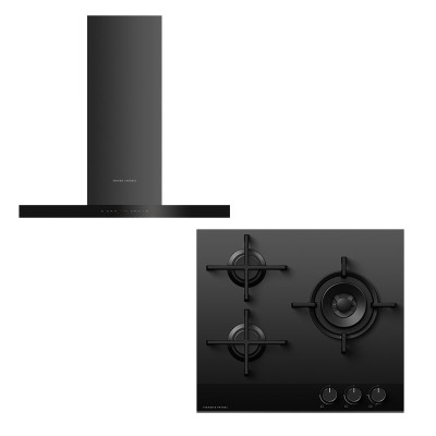 FISHER & PAYKEL GAS RANGE PACKAGE CG603DTGGB4+HC90DCBB4