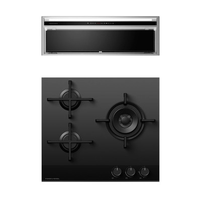 FISHER & PAYKEL GAS RANGE PACKAGE HP90IDCHX4+CG603DTGGB4