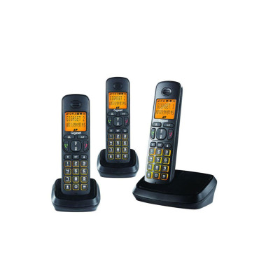 GIGASET DECT PHONES A500 TRIO BLACK