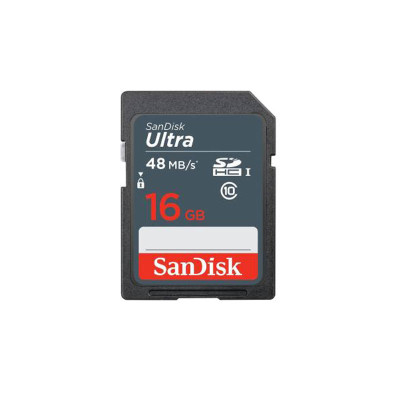 SANDISK MEMORY SD CARD SDSDUNB-016G-GN3IN SD C10 48MB
