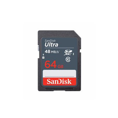 SANDISK MEMORY SD CARD SDSDUNB-064G-GN3IN SD C10 48MB