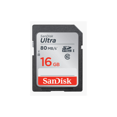 SANDISK MEMORY SD CARD SDSDUNC-016G-GN6IN SD C10 80MB